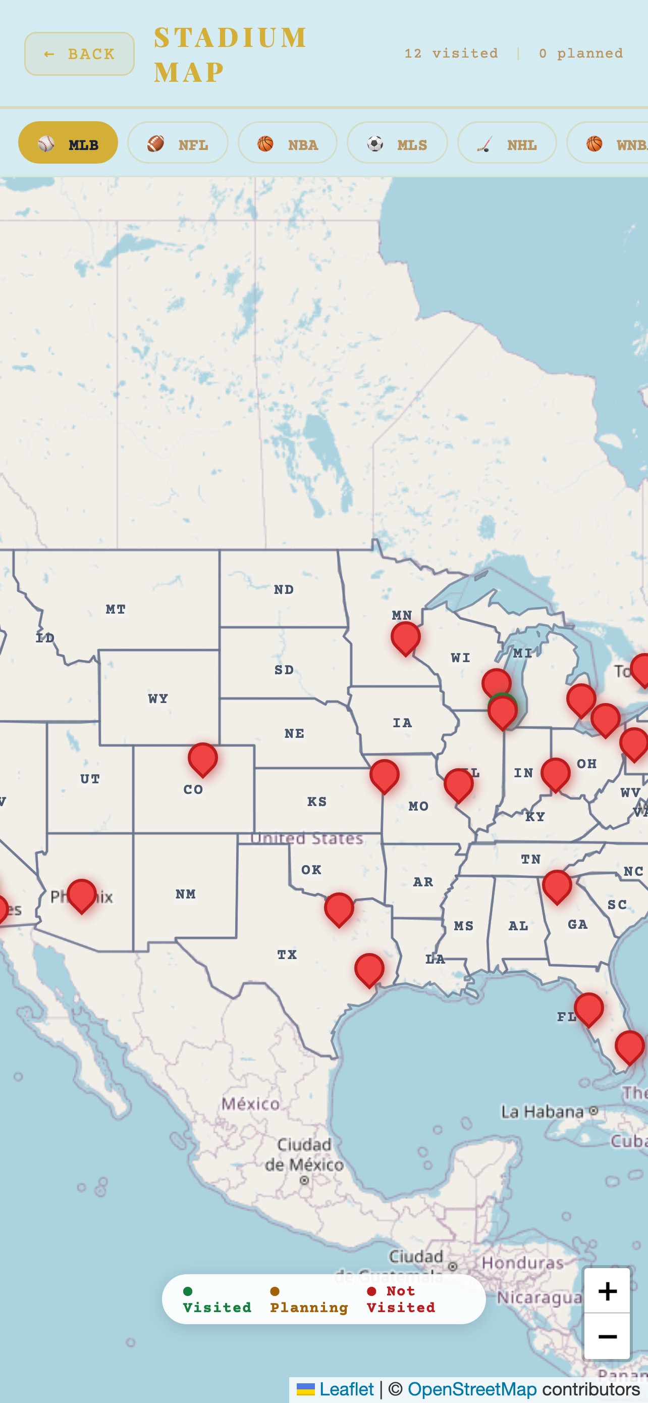 Interactive map screenshot